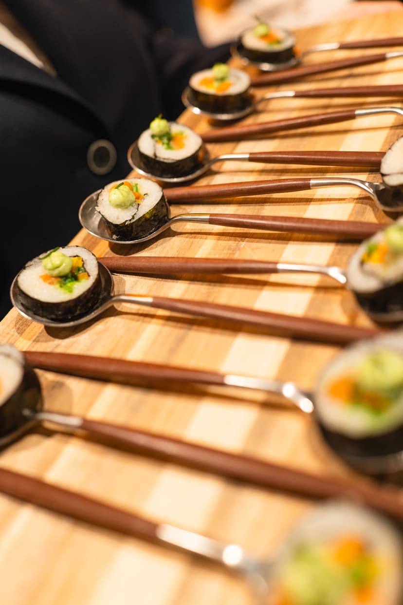 Gastronomische hapjes bij ontvangst